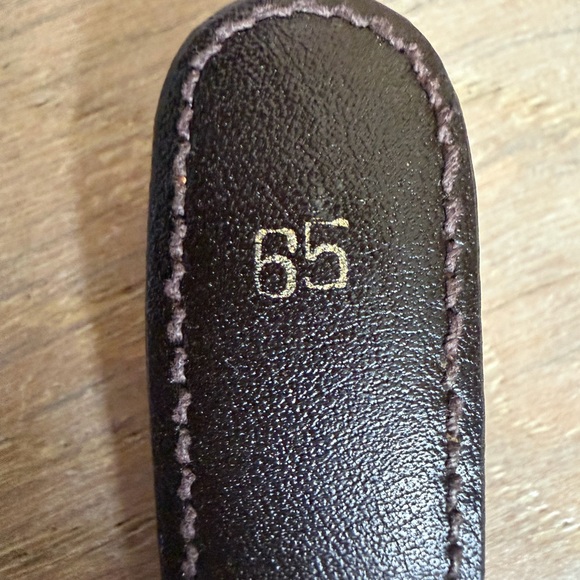 Vintage Gucci Leather Belt Gold Double Ring Buckle Brown - Size 65 XS / Small - Picture 4 of 4